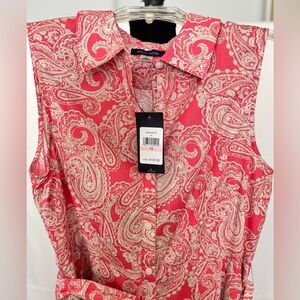 Tommy Hilfiger Paisley Dress in Pink and White